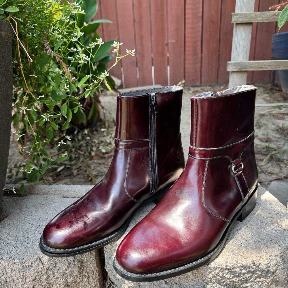 Men’s Oxblood red Ankle Boots